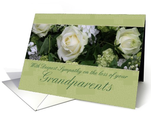 grandparents White rose Sympathy card (779817)