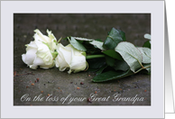 great grandpa White rose Sympathy card