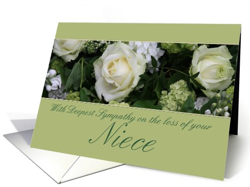 niece White rose Sympathy card (779904)