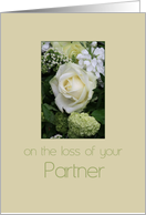 partner White rose Sympathy card