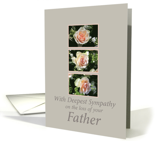 Sympathy Loss of Father Pink Roses card (779973)