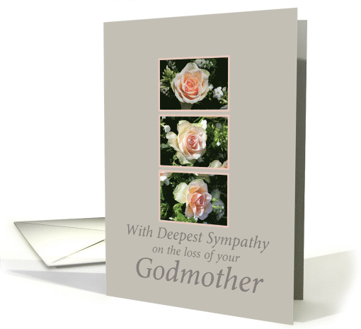 Godmother Sympathy Three Pink Roses card (779980)