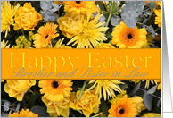 Brother and Family Yellow Happy Easter Flowers card