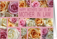 Mother in Law Happy Mother’s Day Pastel Roses Collage card