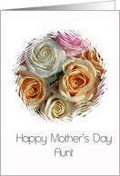 Aunt Happy Mother’s Day Pastel Roses card