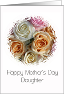 Daughter Happy Mother’s Day Pastel Roses card