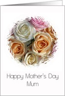 Mum Happy Mother’s Day Pastel Roses card