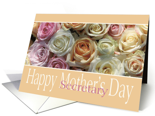 Secretary Happy Mother's Day Pastel Roses card (795917)