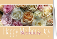 Secretary Happy Mother’s Day Pastel Roses card