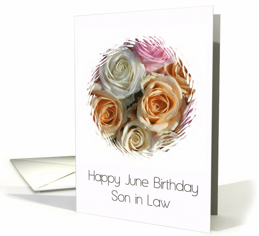 Son in Law June Birthday Pastel Roses Rose June Birth... (798431)