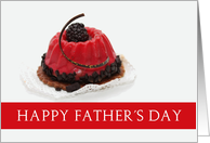 Happy Father’s Day Red Fruitcake with Chocolate card