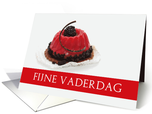 Dutch Happy Father's Day Red Fruitcake with Chocolate card (799736)