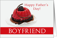 Boyfriend Father’s Day Red Fruitcake with Chocolate card