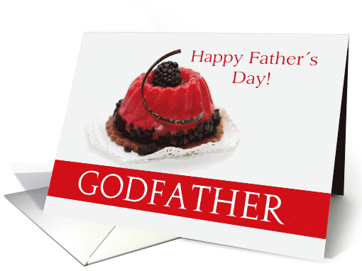 Godfather Father's Day Red Fruitcake with Chocolate card (800161)