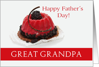 Great Grandpa Happy Father’s Day Red Fruitcake with Chocolate card
