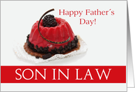 Son in Law Father’s Day Red Fruitcake with Chocolate card