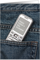 Godfather Happy Father’s Day Cellphone in Bleu Jeans card