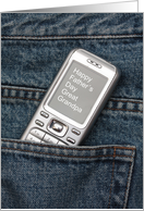 Great Grandpa Happy Father’s Day Cellphone in Jeans Pocket card