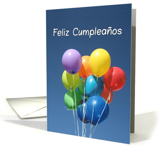 Spanish Birthday, Feliz Cumpleaos, Colored Balloons in... (809680)