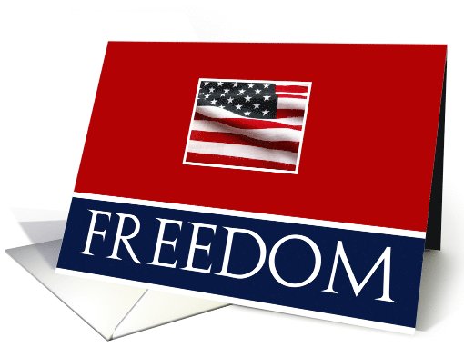freedom memorial day card american flag card (810836)