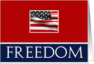 freedom memorial day card american flag card