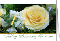 1st Wedding Anniversary Invitation - Yellow Rose card