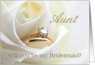 Aunt Be my Bridesmaid Bridal Set in White Rose card