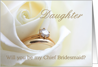 Daughter Chief Bridesmaid Request Bridal Set in White card