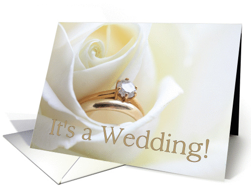 Wedding Invitation - Bridal set in white rose card (850762)