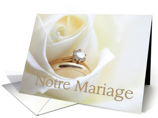 French Wedding Invitation - Notre Mariage - Bridal set in... (850765)