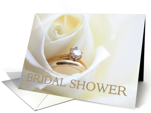 Bridal Shower Invitation - Bridal set in white rose card (850772)