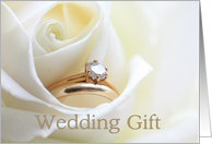 Wedding Money Gift Card - Bridal set in white rose card