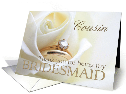 Cousin Thank you for being my bridesmaid - Bridal set in... (850809)