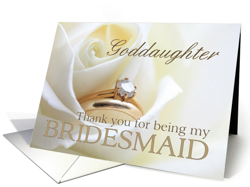 Goddaughter Thank you for being my bridesmaid - Bridal set... (850812)