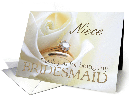 Niece Thank you for being my bridesmaid - Bridal set in... (850815)