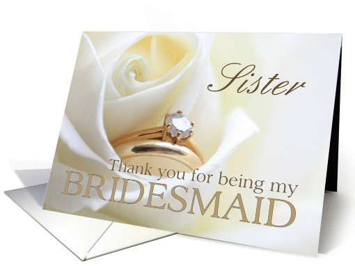 Sister Thank you for being my bridesmaid - Bridal set in... (850816)