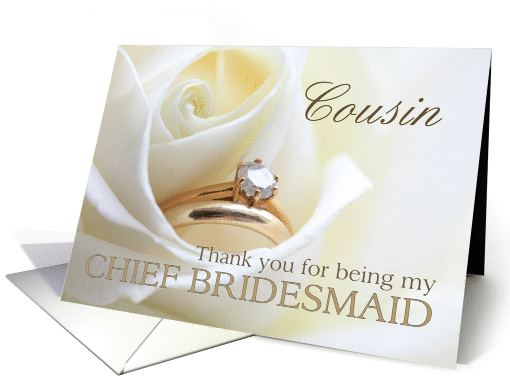 Cousin Thank you for being my chief bridesmaid - Bridal... (850824)