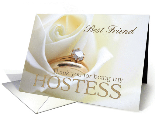 Best Friend Thank you for being my Hostess - Bridal set in... (850849)