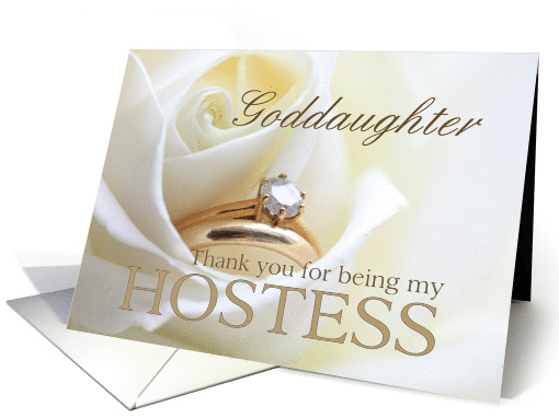 Goddaughter Thank you for being my Hostess - Bridal set in... (850854)