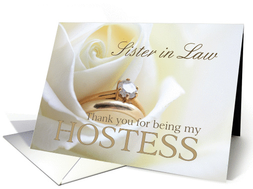 Sister in Law Thank you for being my Hostess - Bridal set... (850858)