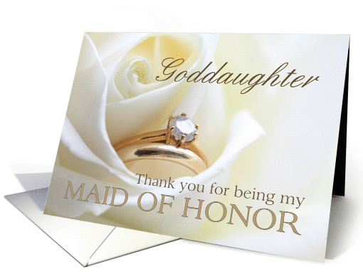 Goddaughter Thank you for being my Maid of Honor - Bridal... (851651)