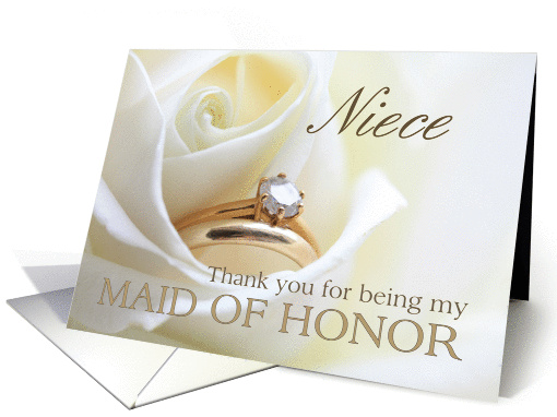 Niece Thank you for being my Maid of Honor - Bridal set in... (851656)