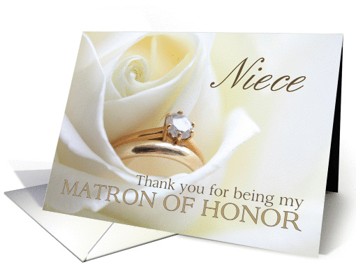 Niece Thank you for being my Matron of Honor - Bridal set... (851673)