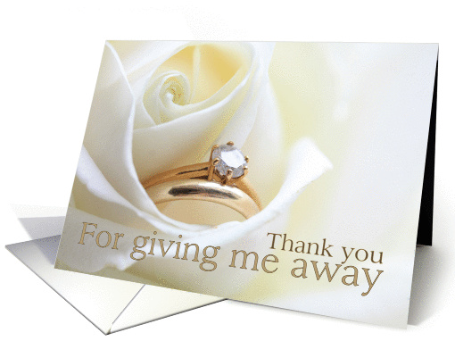 Thank you for giving me away - Bridal set in white rose card (851690)