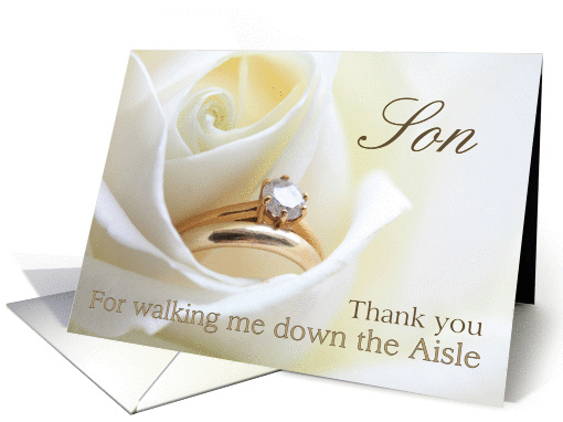 Son Thank you for walking me down the Aisle - Bridal set... (851707)