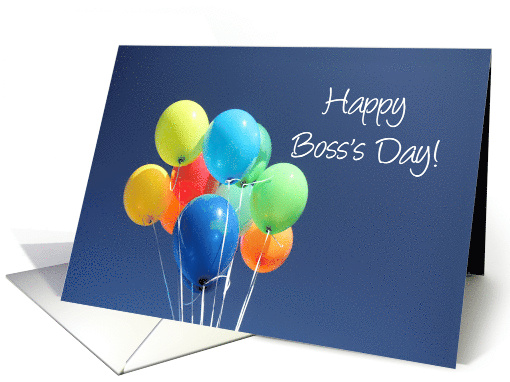 Boss's Day Colored Balloons card (853163)