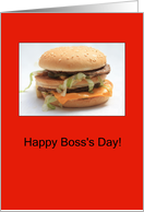 Boss’s Day Big Hamburger card