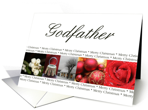 Godfather Merry Christmas red, black & white Winter... (860893)