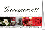 Grandparents Merry Christmas red, black & white Winter collage christmas card