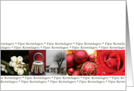 Dutch Fijne Kerstdagen Merry Christmas red, black & white Winter collage christmas card